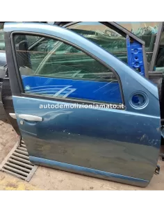 Porta anteriore dx Dacia Sandero 09 grigio/azzurro nuda 1.2 16V BER 5P/B