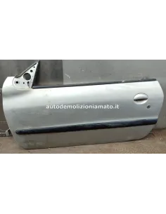 Porta anteriore sx Peugeot 206 cabrio grigio chiaro(presenza graffi)NUDA 1.6